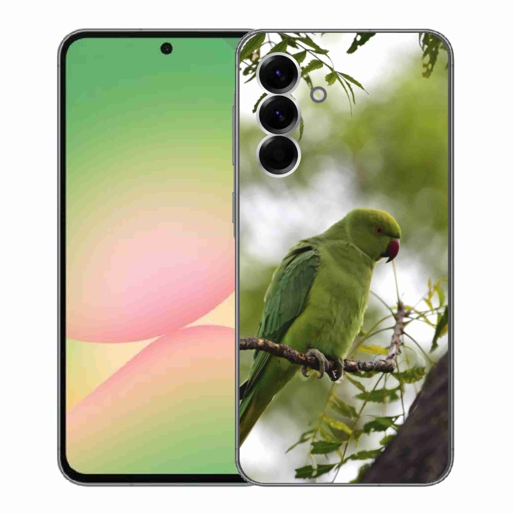 Gelový kryt mmCase na Samsung Galaxy A56 5G - zelený papoušek