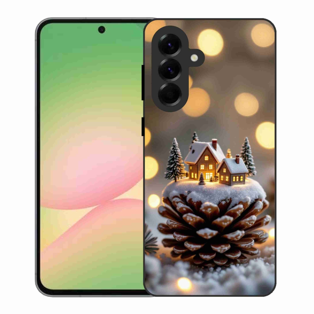 Gelový kryt mmCase na Samsung Galaxy A56 5G - zimní vesnička
