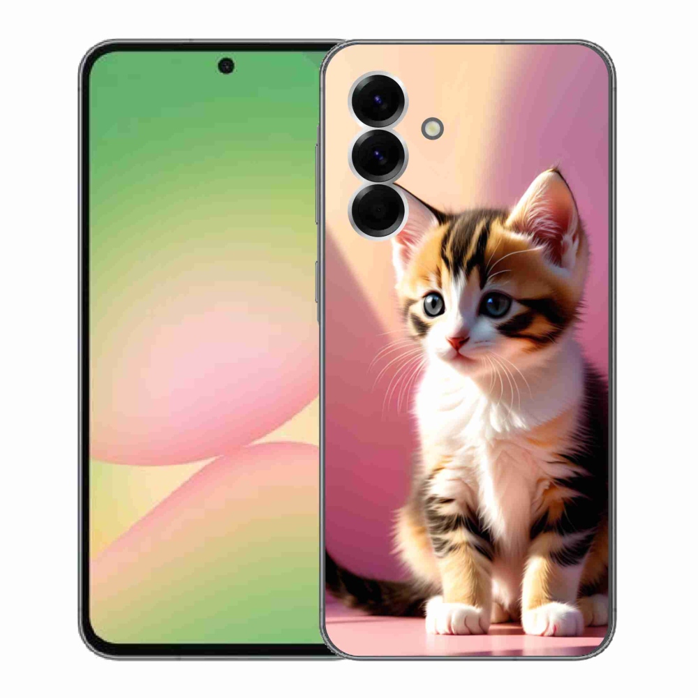 Gelový kryt mmCase na Samsung Galaxy A56 5G - zvědavé kotě 2