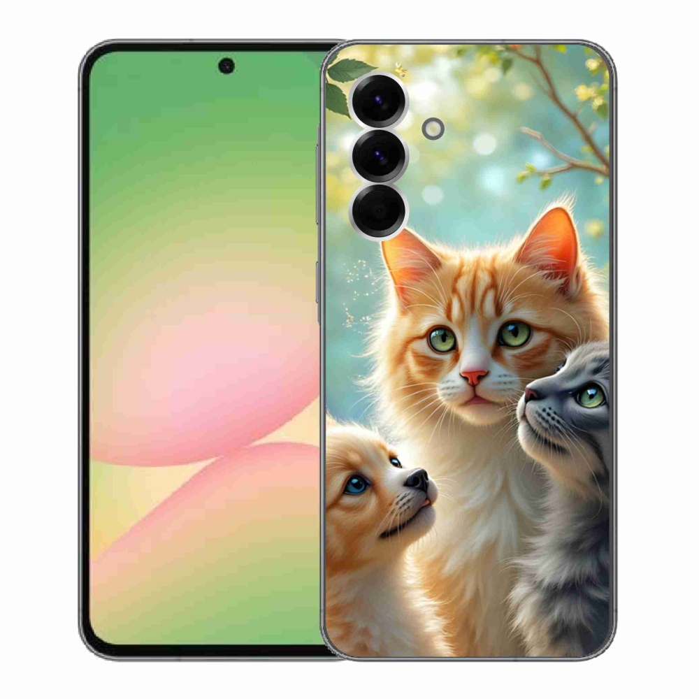 Gelový kryt mmCase na Samsung Galaxy A56 5G - zvířecí přátelství 2