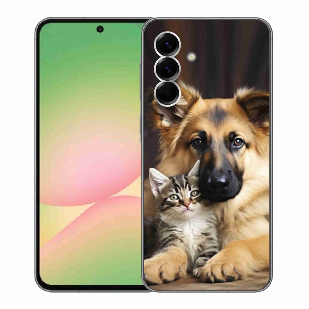 Gelový kryt mmCase na Samsung Galaxy A56 5G - zvířecí přátelství