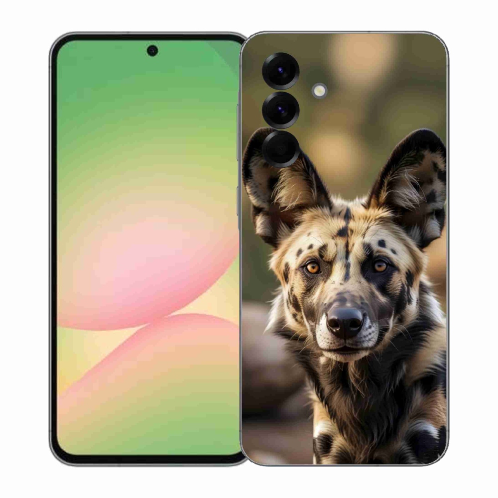 Gelový kryt mmCase na Samsung Galaxy A57 5G - africký divoký pes