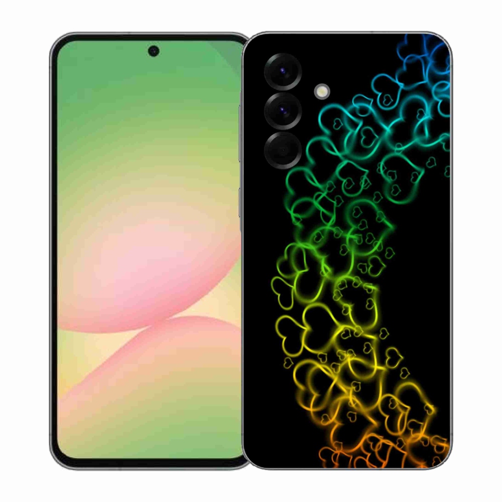 Gelový kryt mmCase na Samsung Galaxy A57 5G - barevná srdíčka