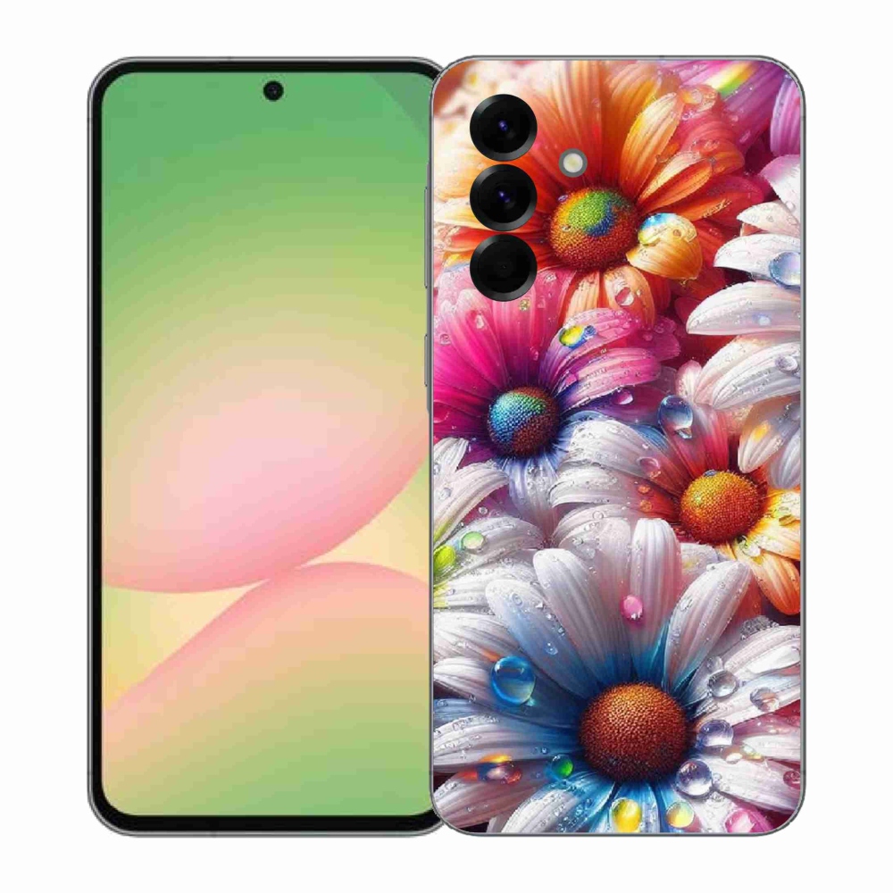 Gelový kryt mmCase na Samsung Galaxy A57 5G - barevné kopretiny