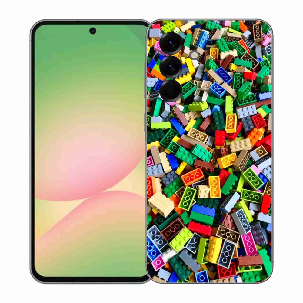 Gelový kryt mmCase na Samsung Galaxy A57 5G - barevné stavební kostky