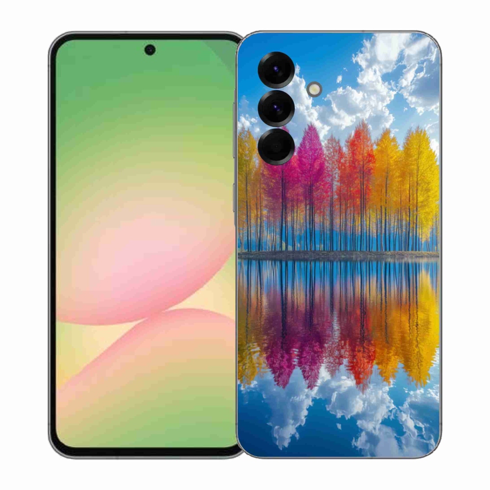 Gelový kryt mmCase na Samsung Galaxy A57 5G - barevné stromy