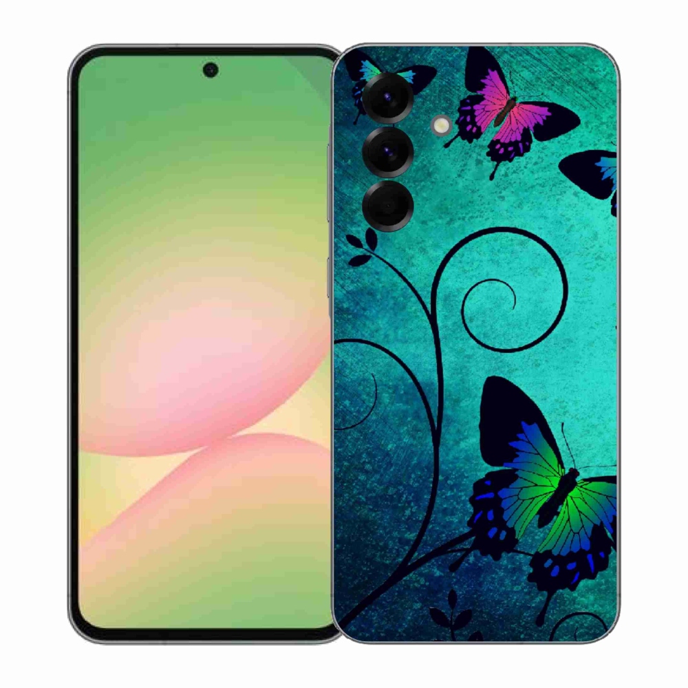 Gelový kryt mmCase na Samsung Galaxy A57 5G - barevní motýli