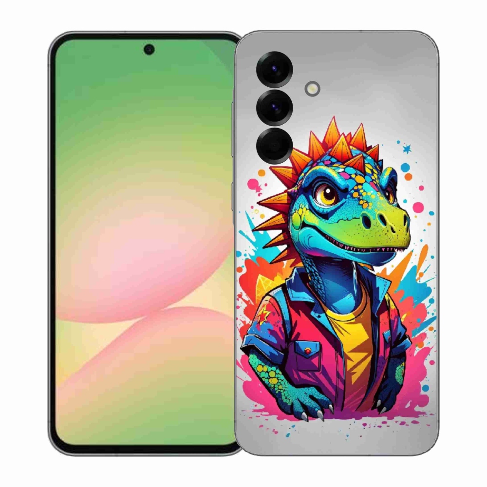 Gelový kryt mmCase na Samsung Galaxy A57 5G - barevný dinosaurus