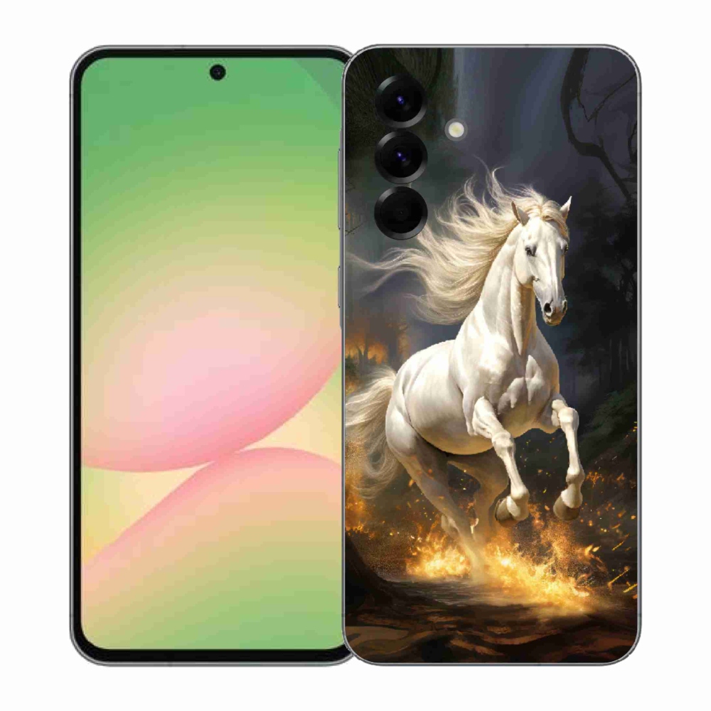 Gelový kryt mmCase na Samsung Galaxy A57 5G - bílý kůň 2