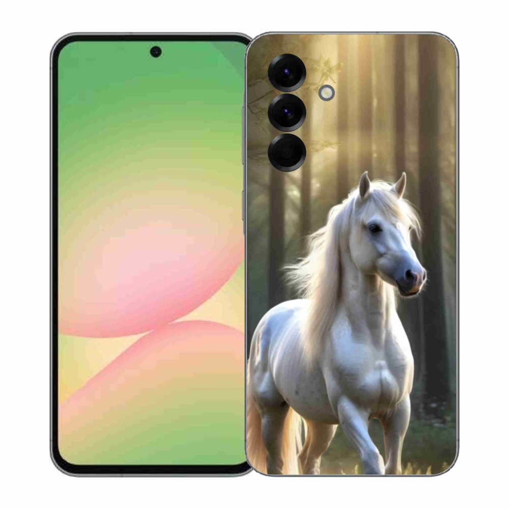 Gelový kryt mmCase na Samsung Galaxy A57 5G - bílý kůň 3