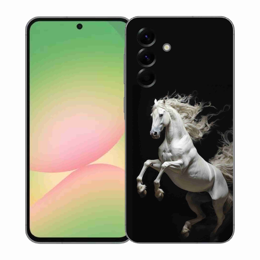 Gelový kryt mmCase na Samsung Galaxy A57 5G - bílý kůň 4