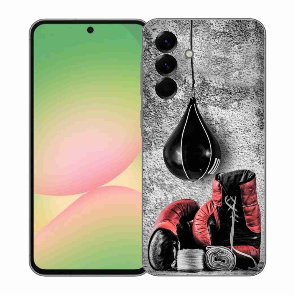 Gelový kryt mmCase na Samsung Galaxy A57 5G - boxovací pytel a rukavice
