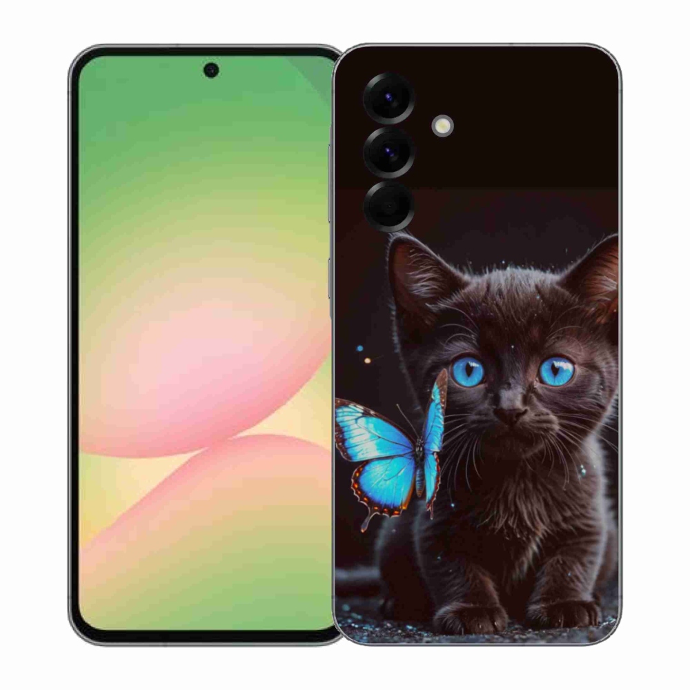 Gelový kryt mmCase na Samsung Galaxy A57 5G - černé kotě 3