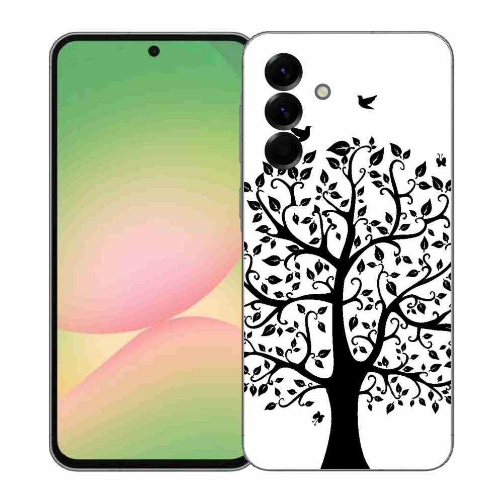 Gelový kryt mmCase na Samsung Galaxy A57 5G - černobílý strom