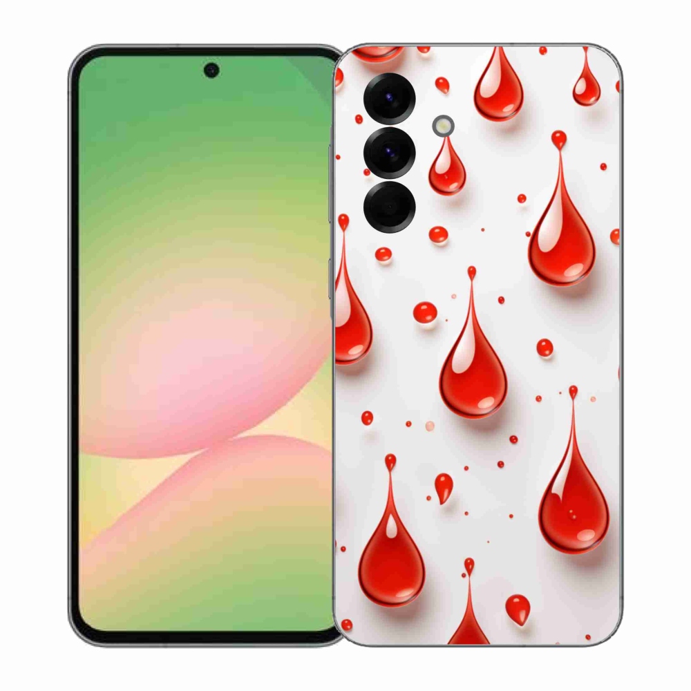 Gelový kryt mmCase na Samsung Galaxy A57 5G - červené kapky