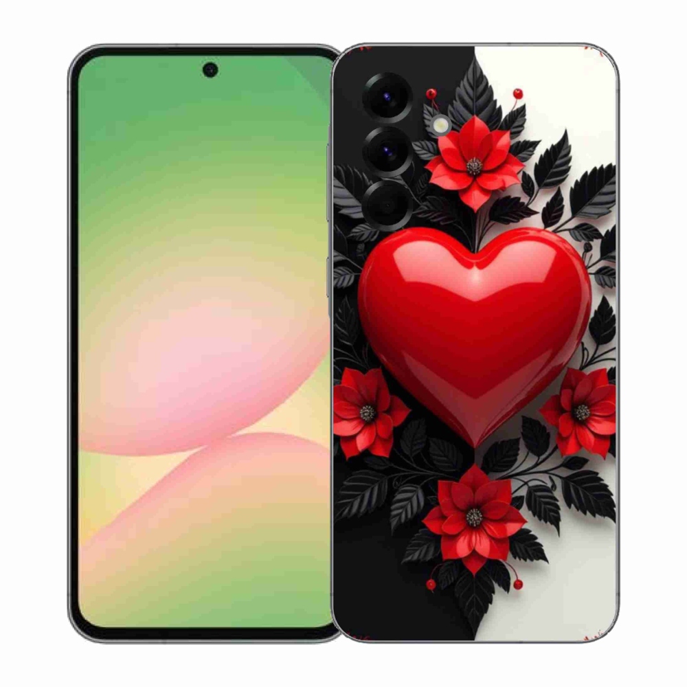 Gelový kryt mmCase na Samsung Galaxy A57 5G - červené srdce