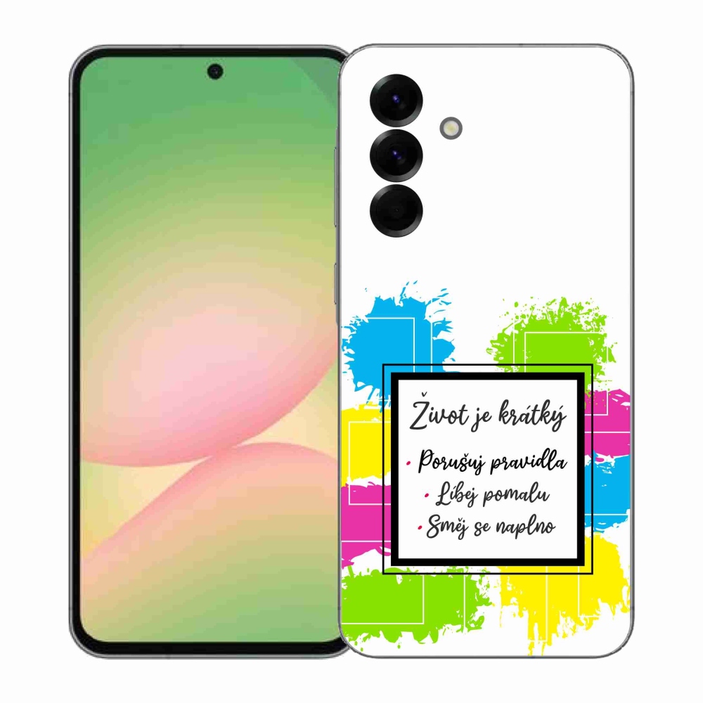 Gelový kryt mmCase na Samsung Galaxy A57 5G - citát 5 bílé pozadí