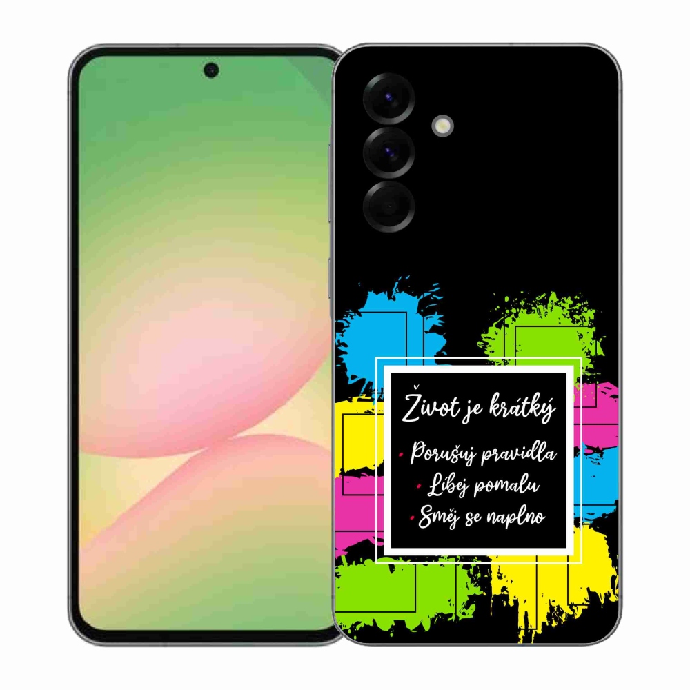 Gelový kryt mmCase na Samsung Galaxy A57 5G - citát 5 černé pozadí