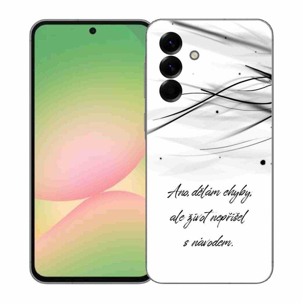 Gelový kryt mmCase na Samsung Galaxy A57 5G - citát bílé pozadí