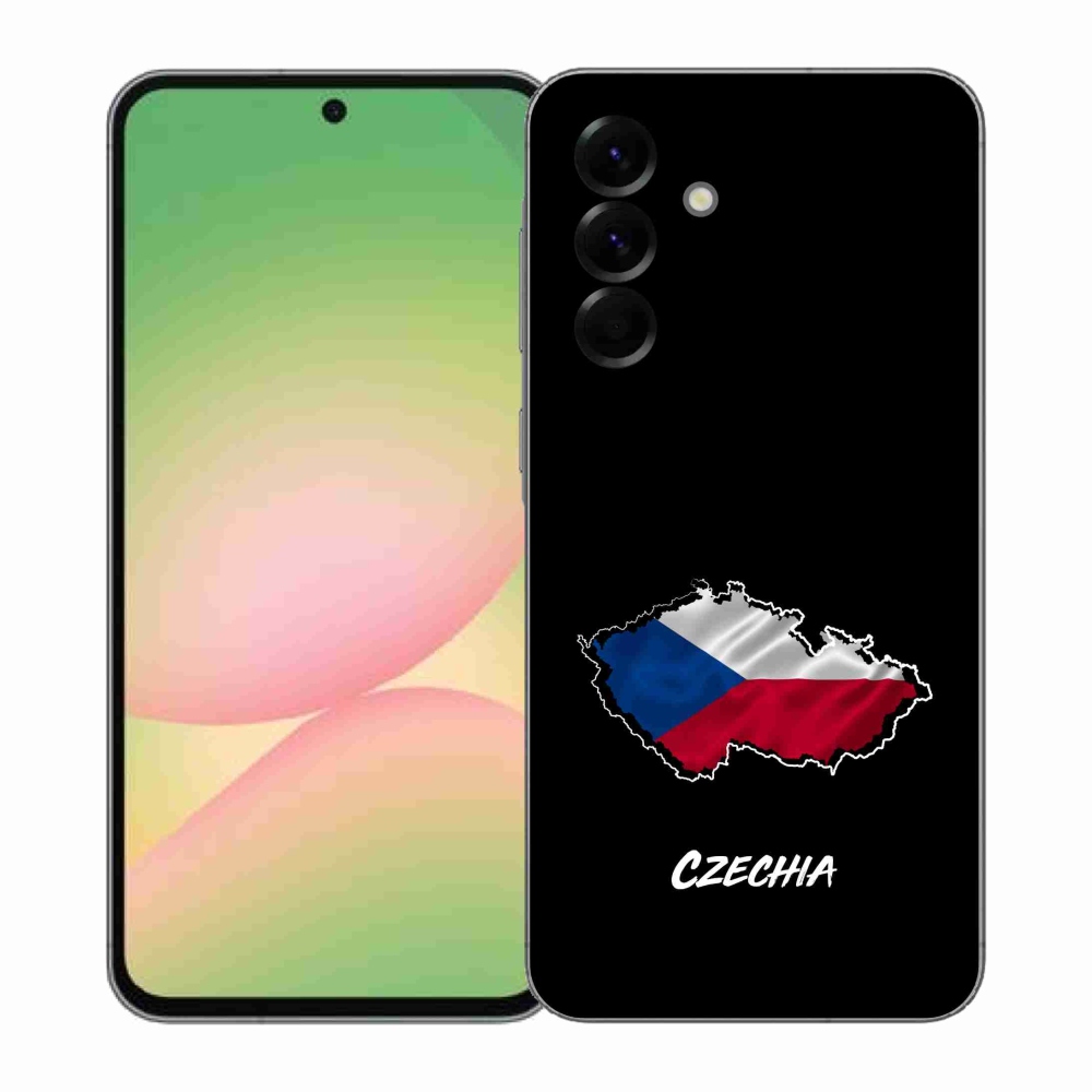 Gelový kryt mmCase na Samsung Galaxy A57 5G - Czechia černé pozadí