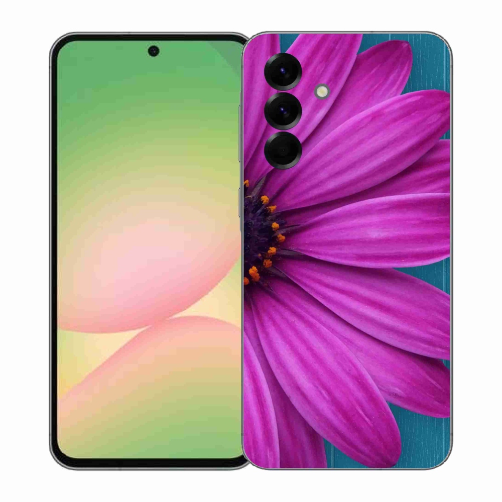 Gelový kryt mmCase na Samsung Galaxy A57 5G - fialová kopretina