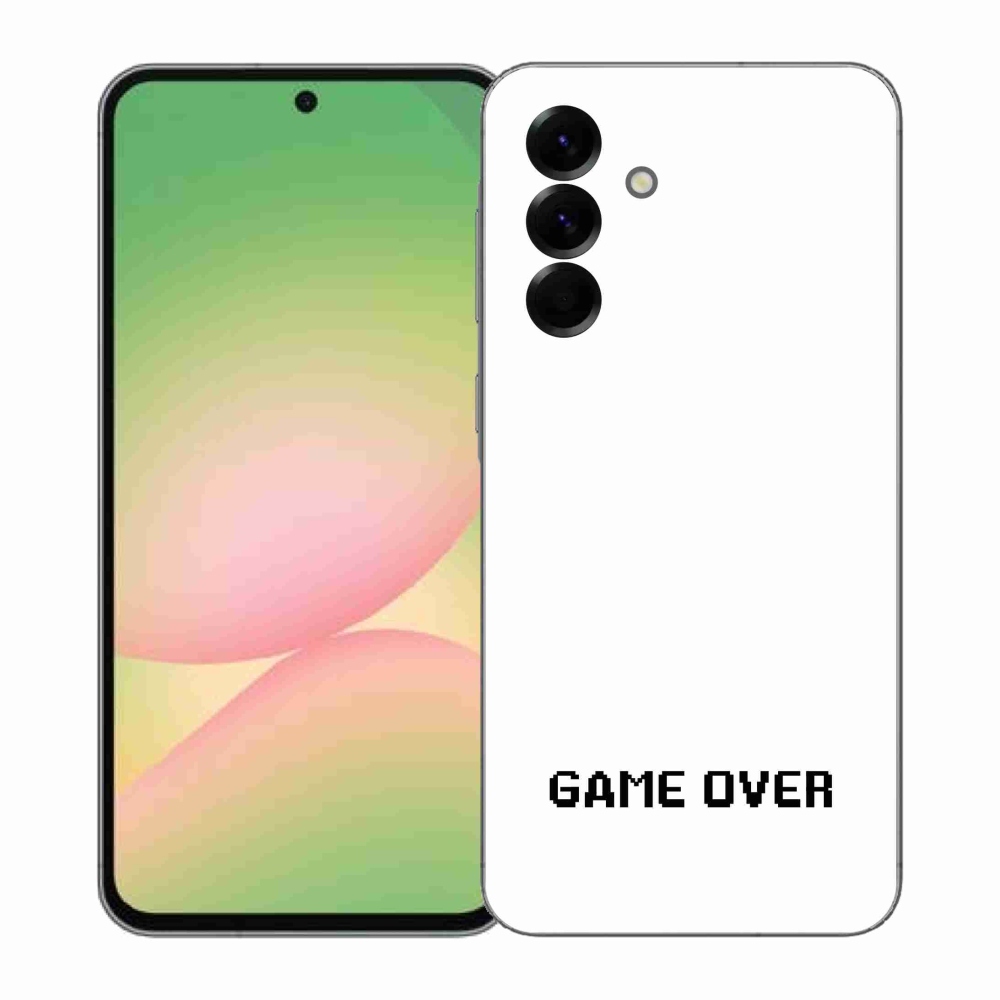 Gelový kryt mmCase na Samsung Galaxy A57 5G - game over bílé pozadí