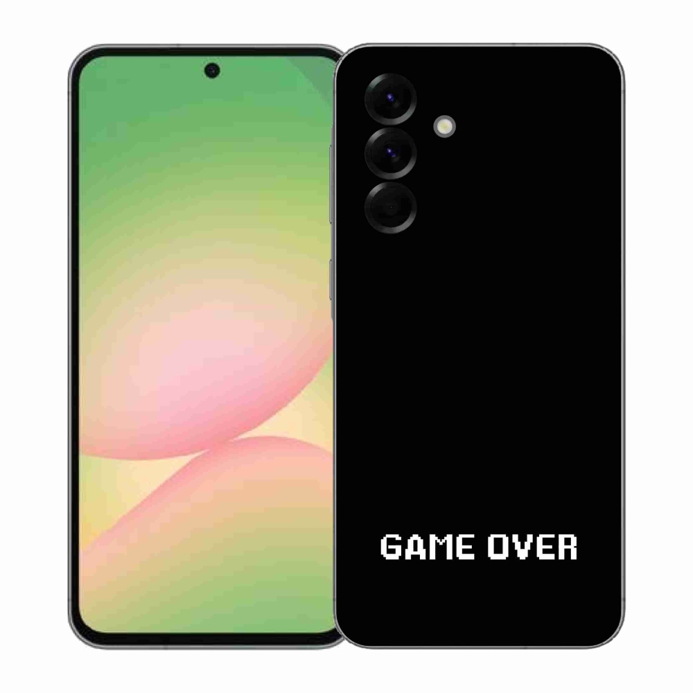 Gelový kryt mmCase na Samsung Galaxy A57 5G - game over černé pozadí