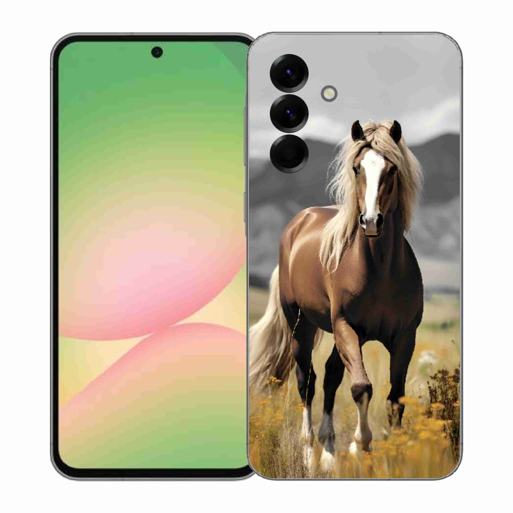 Gelový kryt mmCase na Samsung Galaxy A57 5G - hnědý kůň 1