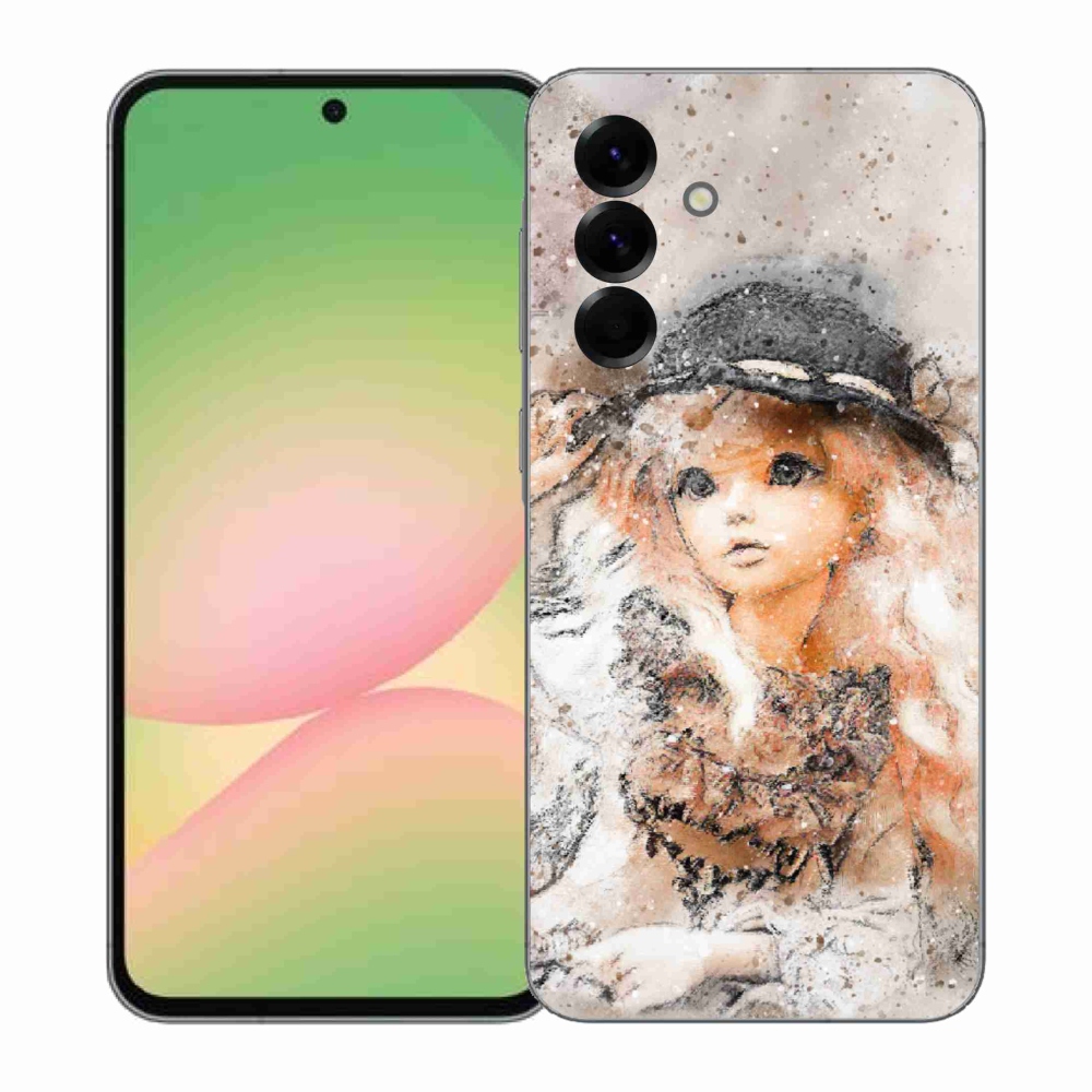 Gelový kryt mmCase na Samsung Galaxy A57 5G - holčička s kloboukem