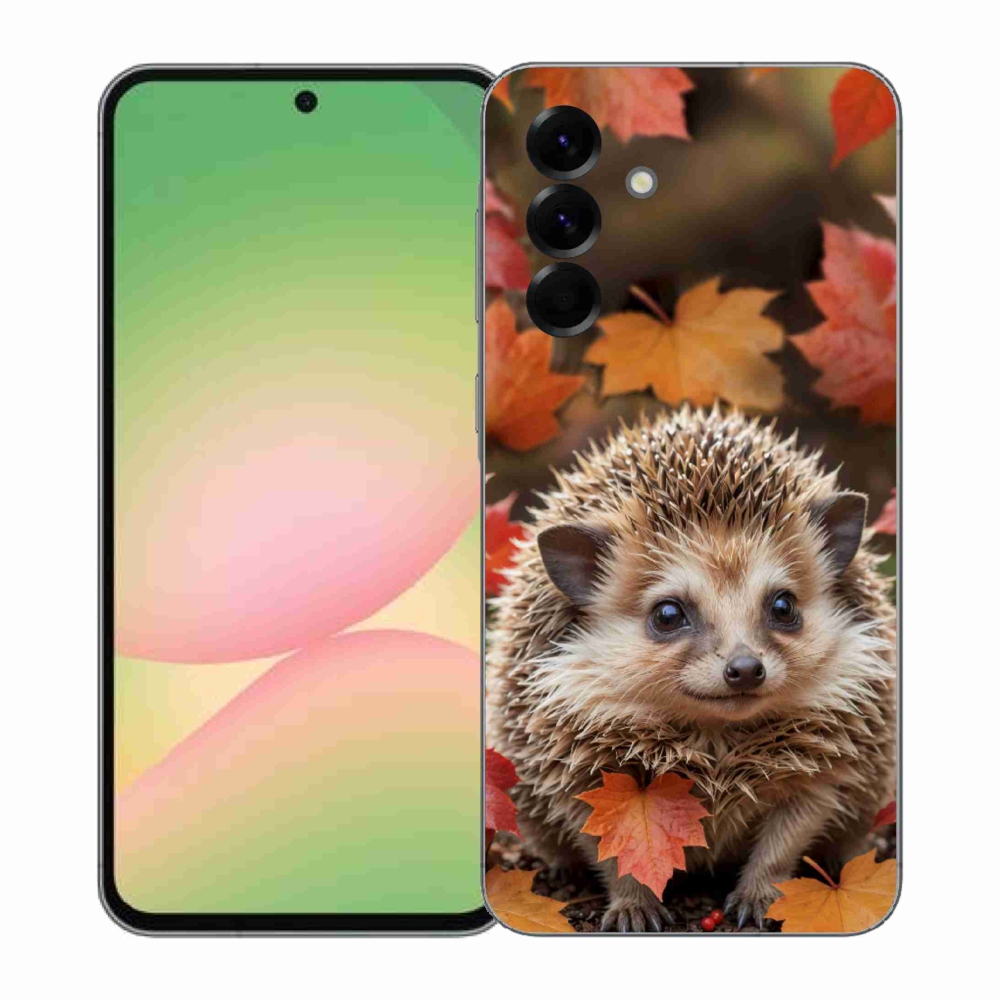 Gelový kryt mmCase na Samsung Galaxy A57 5G - ježek v listí