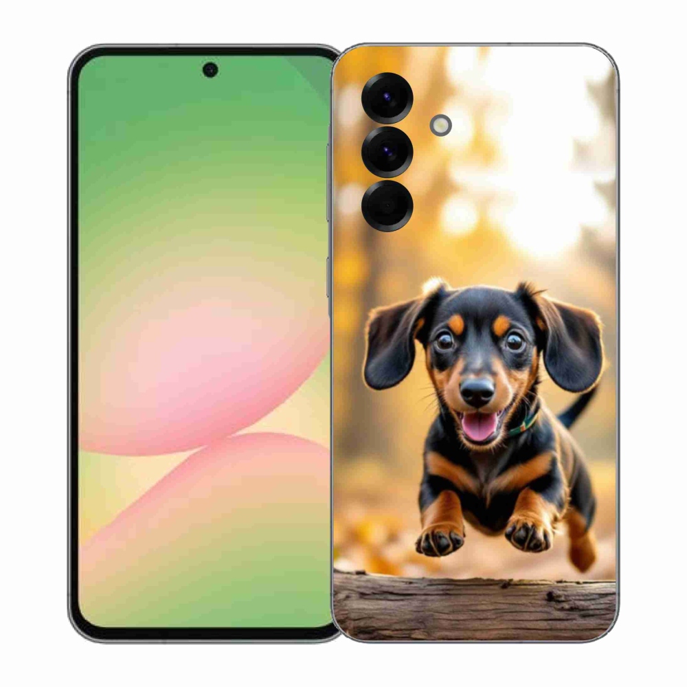 Gelový kryt mmCase na Samsung Galaxy A57 5G - jezevčík 2