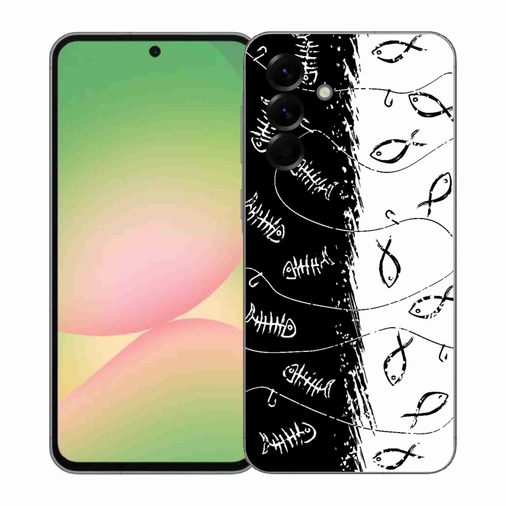 Gelový kryt mmCase na Samsung Galaxy A57 5G - kostry a rybky