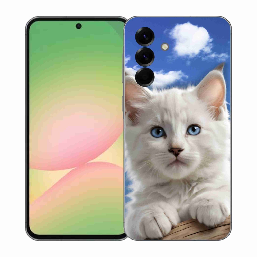 Gelový kryt mmCase na Samsung Galaxy A57 5G - kotě a oblaka