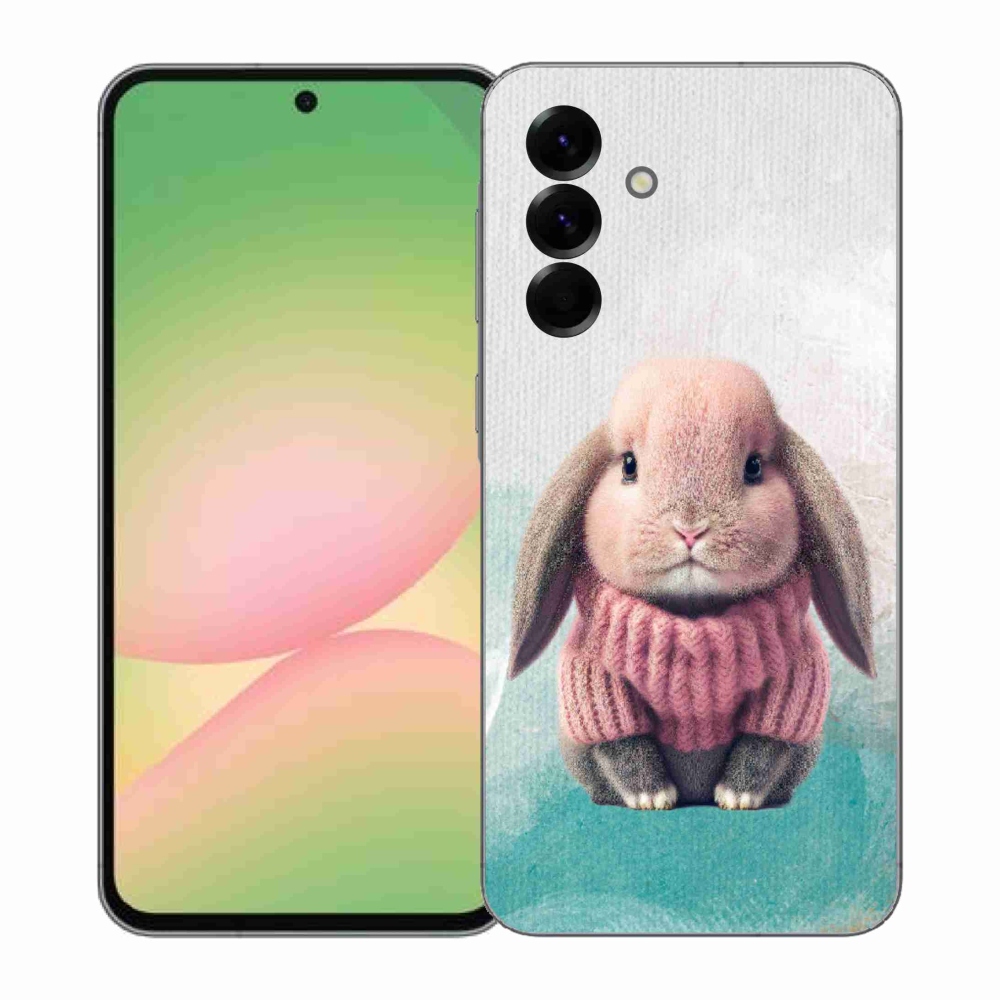 Gelový kryt mmCase na Samsung Galaxy A57 5G - králíček ve svetru