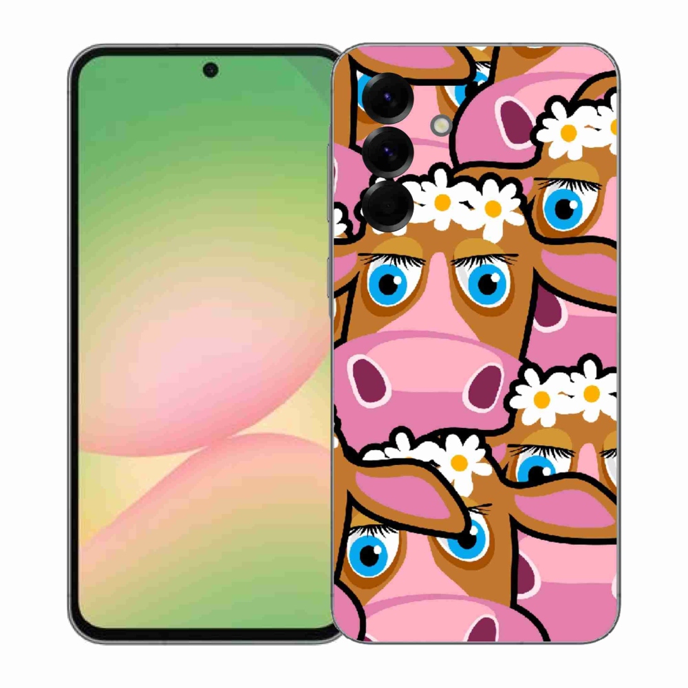 Gelový kryt mmCase na Samsung Galaxy A57 5G - kreslené kravičky