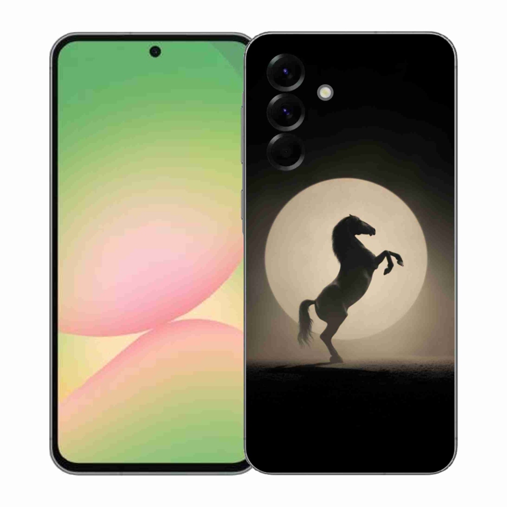 Gelový kryt mmCase na Samsung Galaxy A57 5G - kůň v siluetě