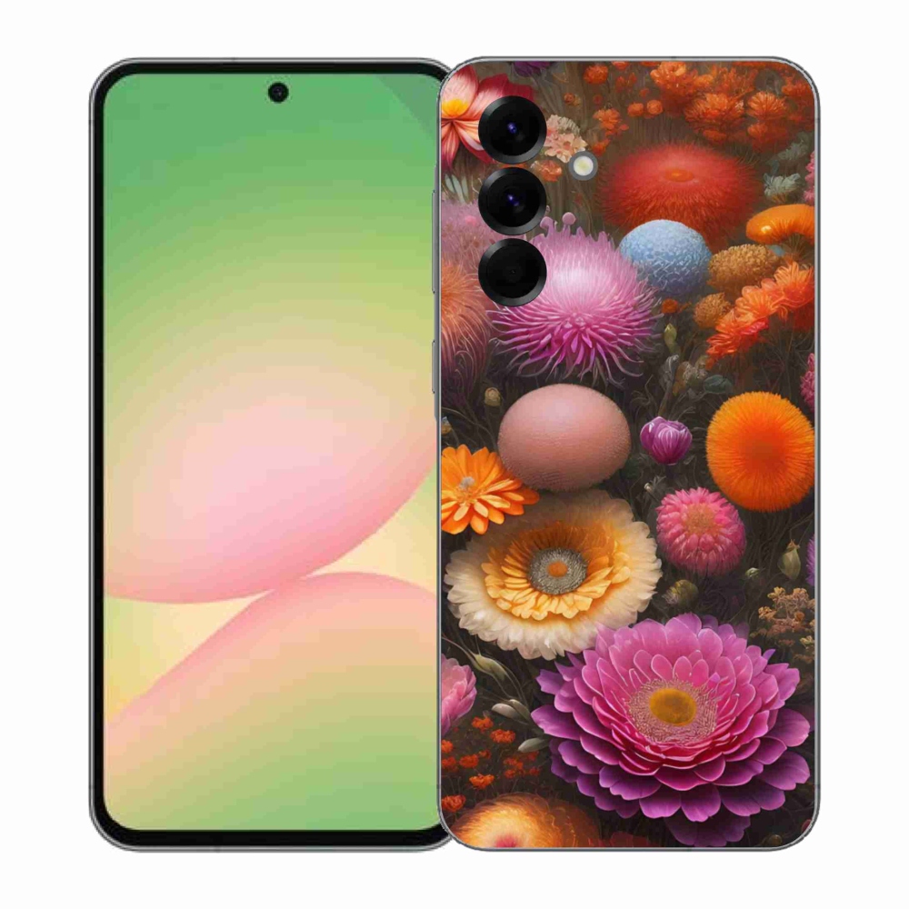 Gelový kryt mmCase na Samsung Galaxy A57 5G - květinová kompozice