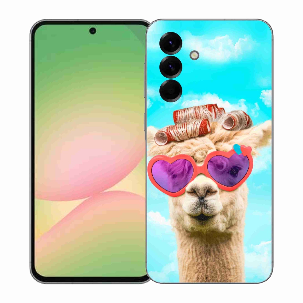Gelový kryt mmCase na Samsung Galaxy A57 5G - lama s brýlemi