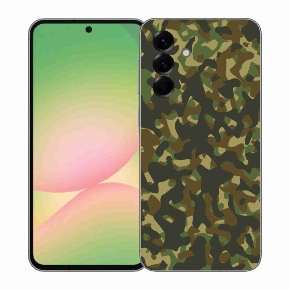 Gelový kryt mmCase na Samsung Galaxy A57 5G - maskáčový vzor 1