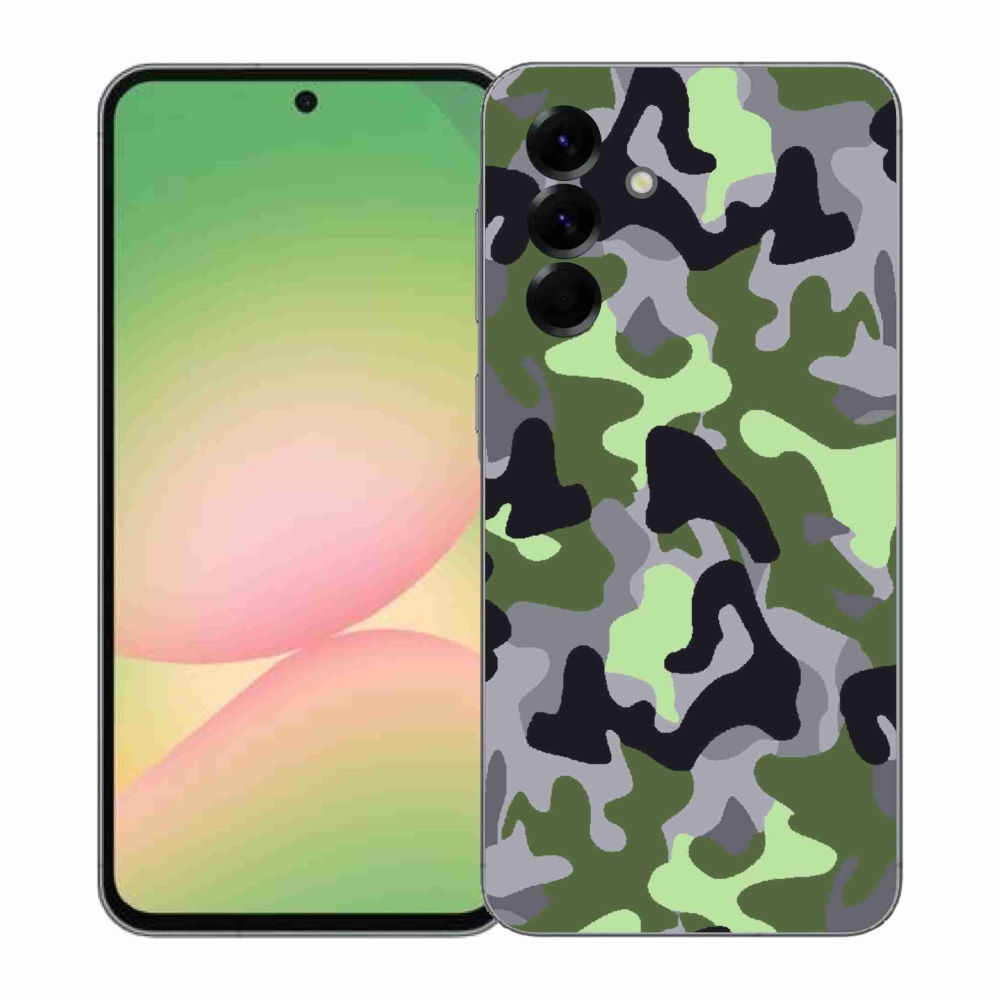 Gelový kryt mmCase na Samsung Galaxy A57 5G - maskáčový vzor 7