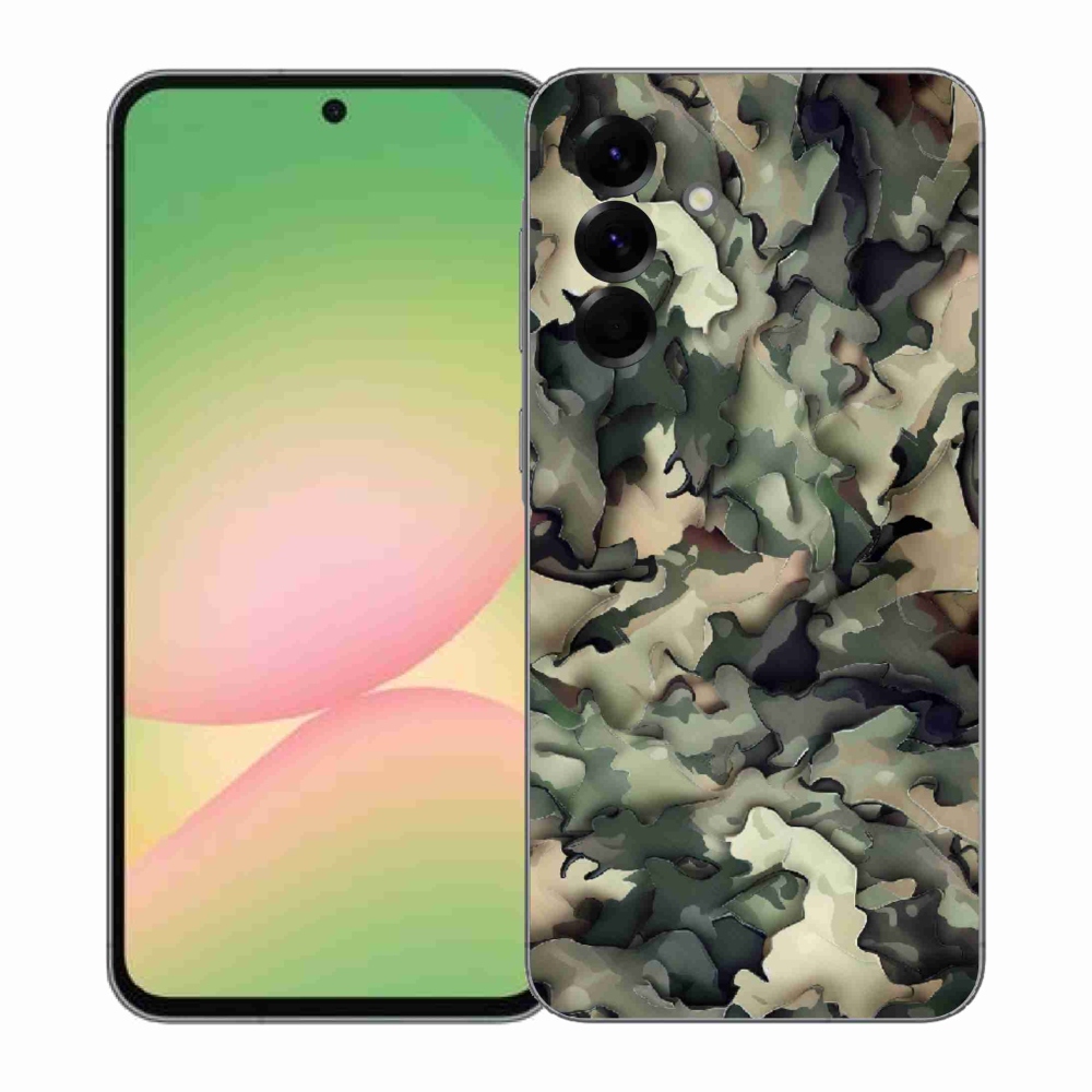 Gelový kryt mmCase na Samsung Galaxy A57 5G - maskáčový vzor 9