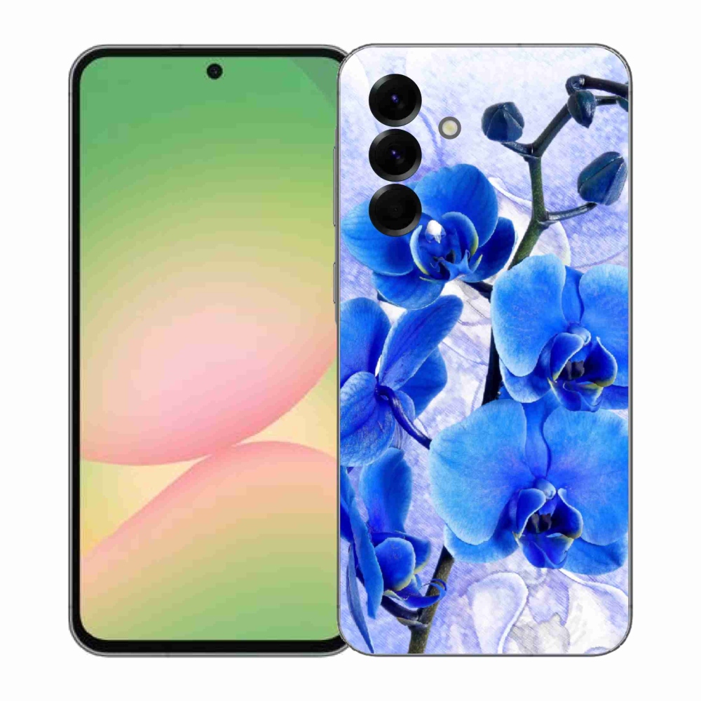 Gelový kryt mmCase na Samsung Galaxy A57 5G - modré květy