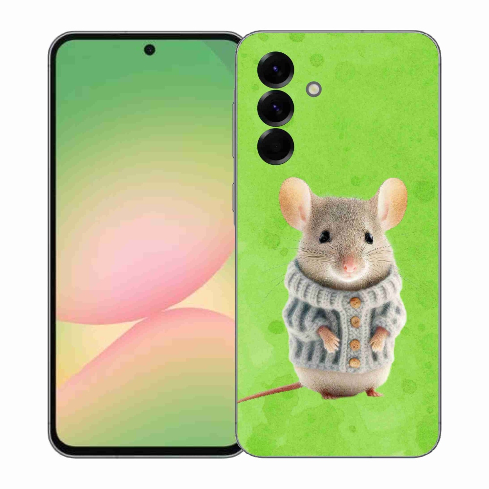 Gelový kryt mmCase na Samsung Galaxy A57 5G - myška ve svetru