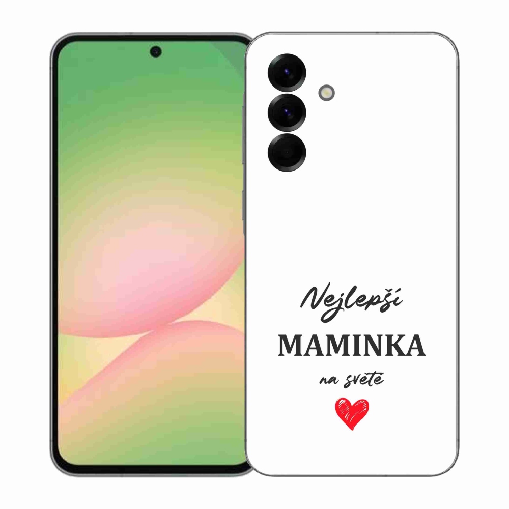 Gelový kryt mmCase na Samsung Galaxy A57 5G - nejlepší maminka 1 bílé pozadí