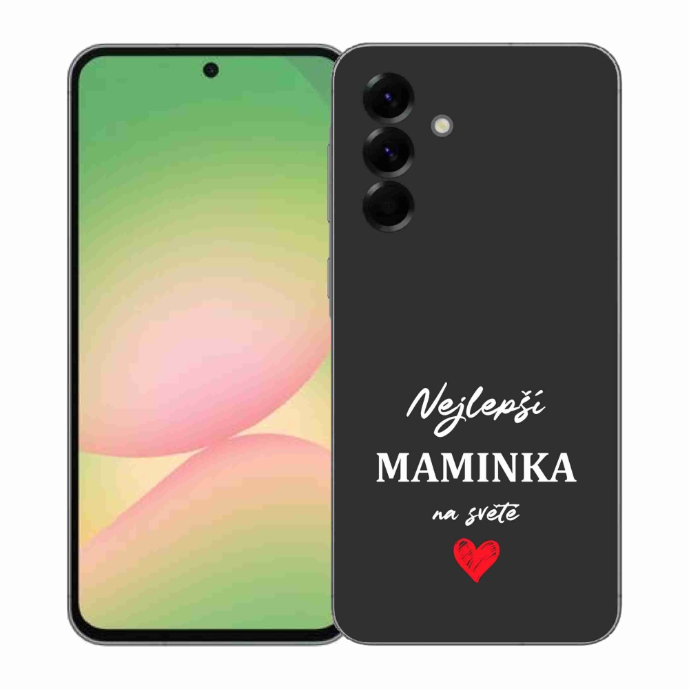 Gelový kryt mmCase na Samsung Galaxy A57 5G - nejlepší maminka 1 černé pozadí