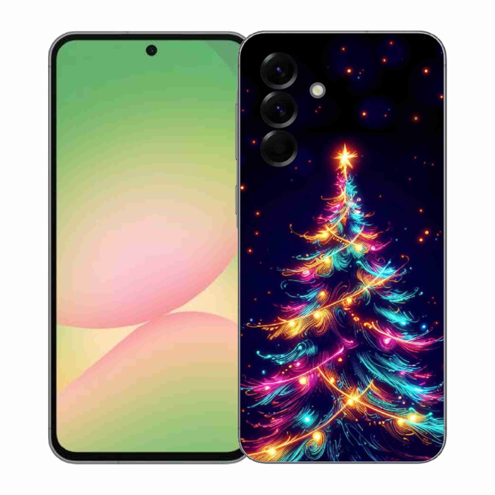 Gelový kryt mmCase na Samsung Galaxy A57 5G - neonový vánoční stromek