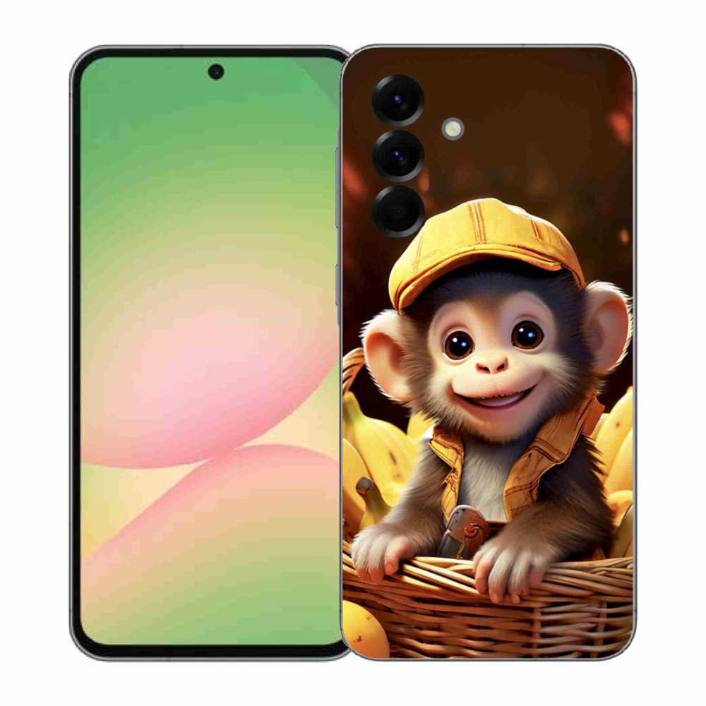 Gelový kryt mmCase na Samsung Galaxy A57 5G - opice v košíku