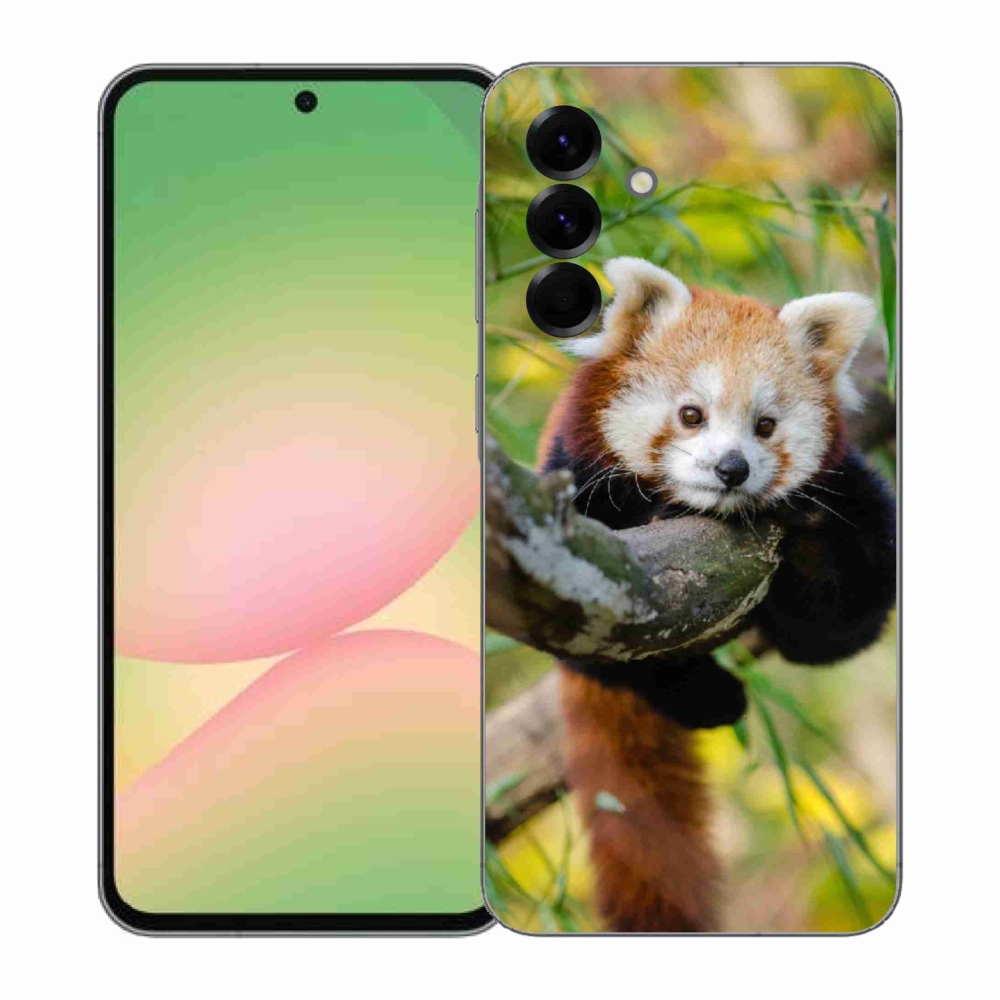 Gelový kryt mmCase na Samsung Galaxy A57 5G - panda červená