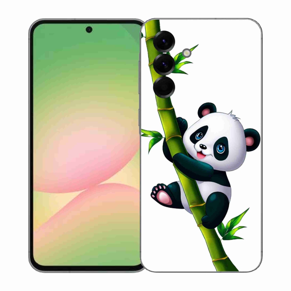 Gelový kryt mmCase na Samsung Galaxy A57 5G - panda na bambusu