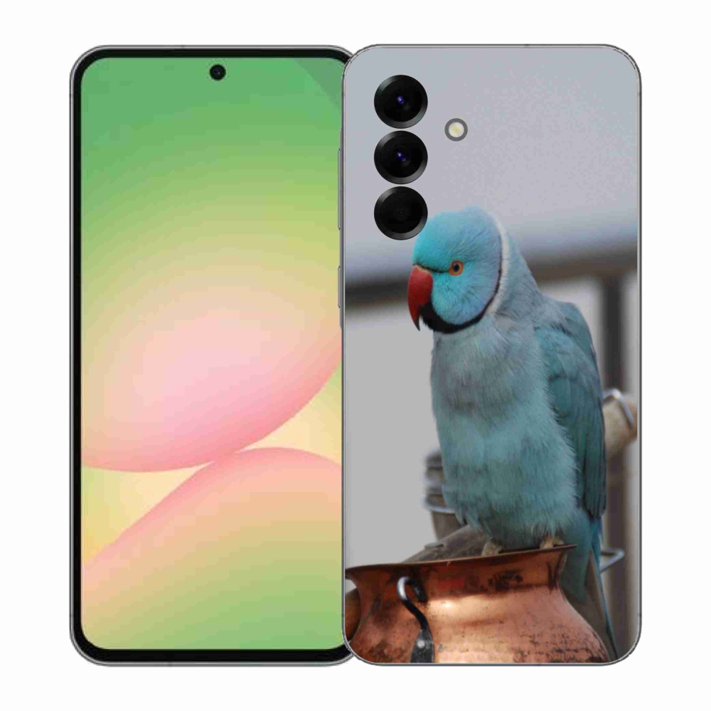 Gelový kryt mmCase na Samsung Galaxy A57 5G - papoušek alexandr modrý